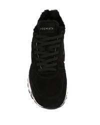 Chaussures de sport en daim noires Premiata