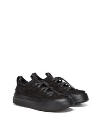 Chaussures de sport en daim noires Zegna