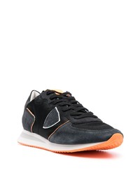 Chaussures de sport en daim noires Philippe Model Paris