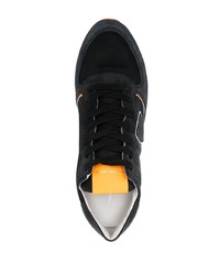 Chaussures de sport en daim noires Philippe Model Paris