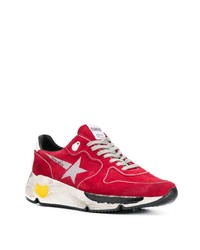 Chaussures de sport en daim rouges Golden Goose