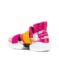 Chaussures de sport fuchsia Emilio Pucci
