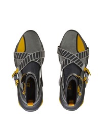 Chaussures de sport gris foncé Balmain