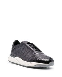 Chaussures de sport gris foncé Santoni