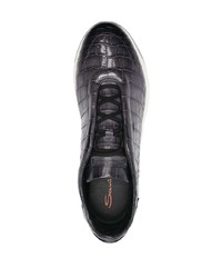 Chaussures de sport gris foncé Santoni