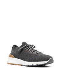 Chaussures de sport gris foncé Brunello Cucinelli