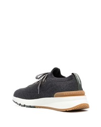 Chaussures de sport gris foncé Brunello Cucinelli