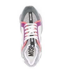 Chaussures de sport grises Moschino