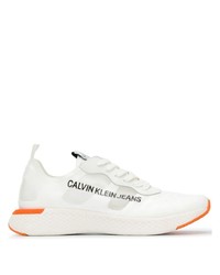 Chaussures de sport imprimées blanches Calvin Klein Jeans