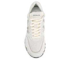 Chaussures de sport imprimées blanches Premiata