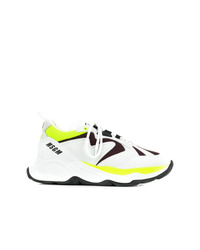 Chaussures de sport imprimées blanches MSGM