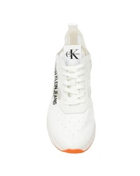 Chaussures de sport imprimées blanches Calvin Klein Jeans