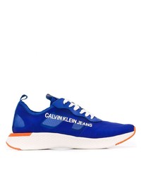 Chaussures de sport imprimées bleues Calvin Klein Jeans