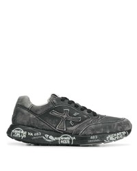 Chaussures de sport imprimées gris foncé Premiata