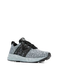 Chaussures de sport imprimées grises Ea7 Emporio Armani