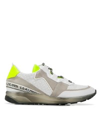 Chaussures de sport imprimées grises Leather Crown