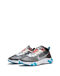 Chaussures de sport imprimées grises Nike