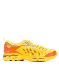 Chaussures de sport imprimées jaunes