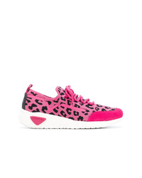 Chaussures de sport imprimées léopard fuchsia