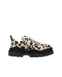 Chaussures de sport imprimées léopard noires Eytys
