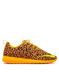 Chaussures de sport imprimées léopard orange