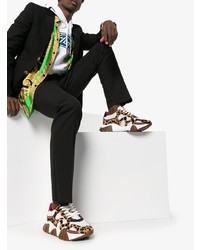 Chaussures de sport imprimées multicolores Versace