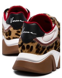Chaussures de sport imprimées multicolores Versace