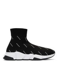 Chaussures de sport imprimées noires et blanches Balenciaga