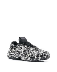 Chaussures de sport imprimées noires et blanches Premiata