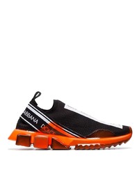 Chaussures de sport imprimées noires Dolce & Gabbana