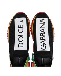 Chaussures de sport imprimées noires Dolce & Gabbana