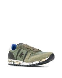 Chaussures de sport imprimées olive Premiata