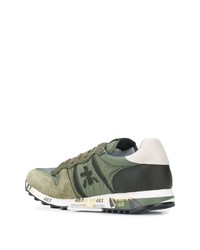 Chaussures de sport imprimées olive Premiata