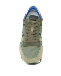 Chaussures de sport imprimées olive Premiata