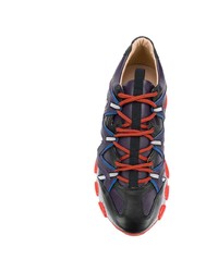 Chaussures de sport imprimées pourpre foncé Lanvin