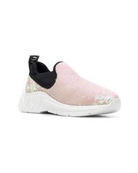 Chaussures de sport imprimées roses Miu Miu