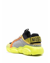 Chaussures de sport jaunes Moschino