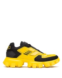 Chaussures de sport jaunes Prada