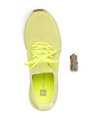 Chaussures de sport jaunes Rick Owens X Veja