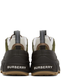 Chaussures de sport marron foncé Burberry
