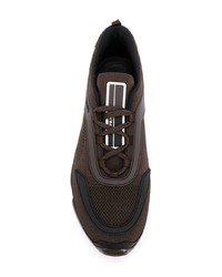 Chaussures de sport marron foncé Prada