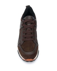 Chaussures de sport marron foncé Ermenegildo Zegna