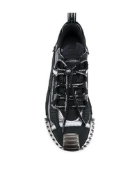 Chaussures de sport noir et argenté Dolce & Gabbana