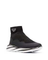 Chaussures de sport noir et argenté Philipp Plein