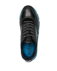 Chaussures de sport noir et bleu Hogan