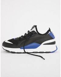 Chaussures de sport noir et bleu Puma