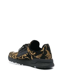 Chaussures de sport noir et doré VERSACE JEANS COUTURE