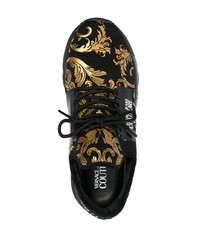 Chaussures de sport noir et doré VERSACE JEANS COUTURE