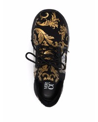 Chaussures de sport noir et doré VERSACE JEANS COUTURE