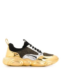 Chaussures de sport noir et doré Moschino
